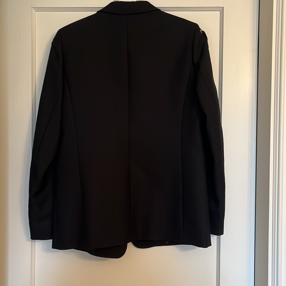 Sandro Black Blazer with Lace-Up Sleeve Detail - Picture 2 of 3